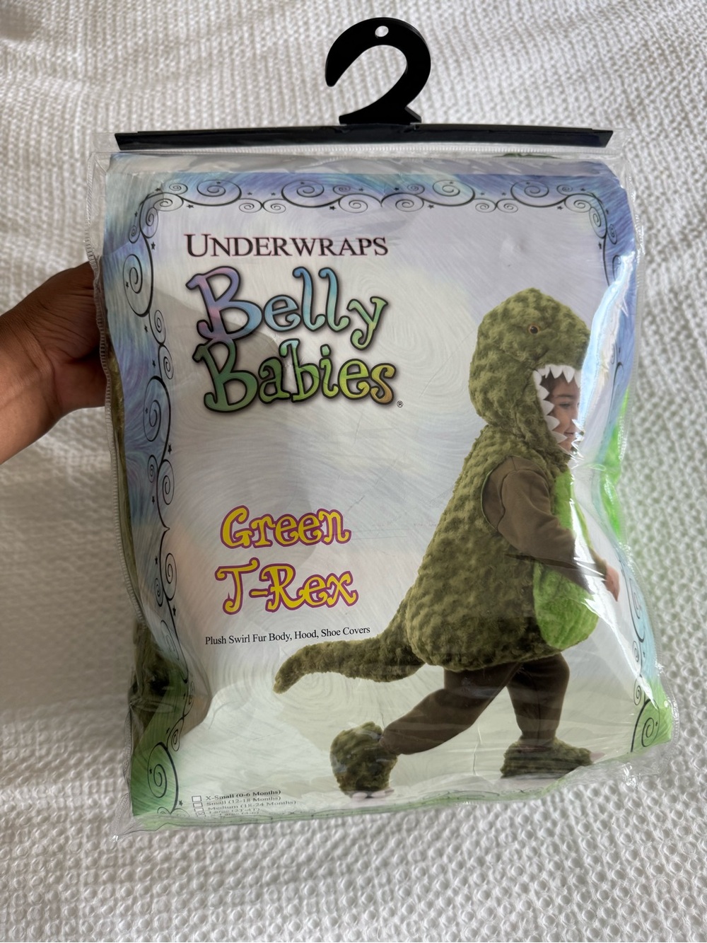 Underwraps Belly Babies Green T-Rex Kids One-Piece Bodysuit